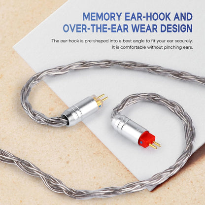 Tripowin Zonie 16 Core Silver Plated Cable SPC Earphone Cable for BL03 TRN V90 V80 AS10 ZS10 ZS6 ES4 ZST ZSR Iems (2Pin 0.78-3.5Mm, Grey)