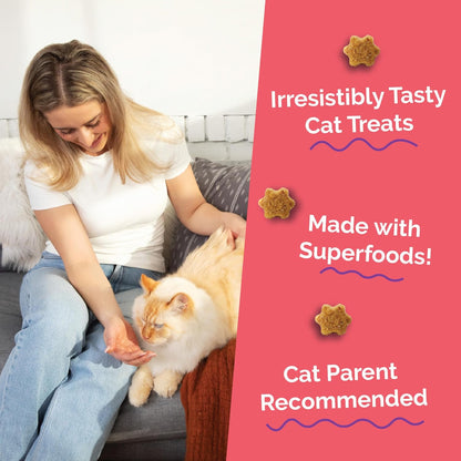 Crunchy Cat Treats | Healthy Cat Treats with Limited Ingredients | Low Calorie | 2.5 Ounces