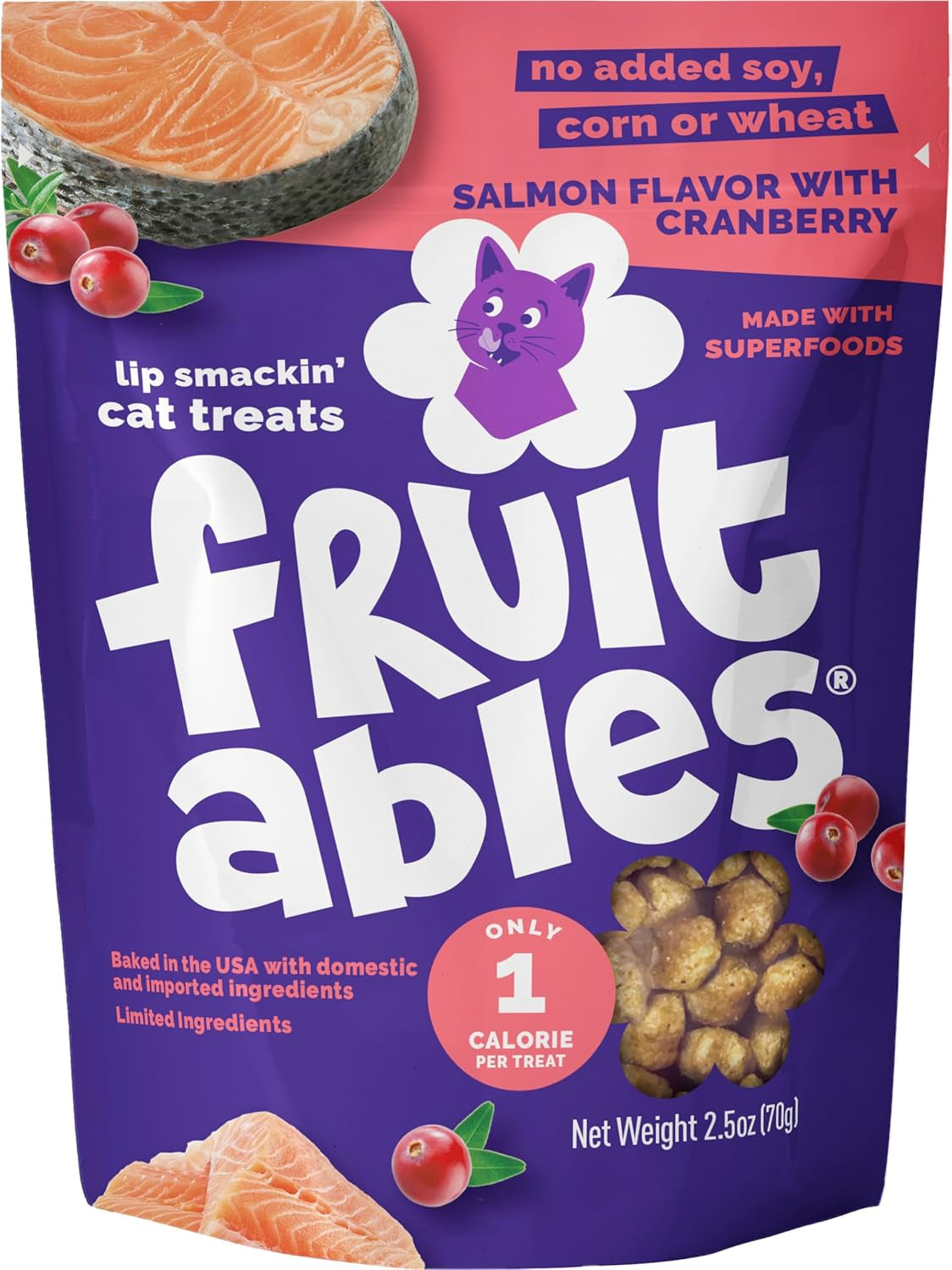 Crunchy Cat Treats | Healthy Cat Treats with Limited Ingredients | Low Calorie | 2.5 Ounces