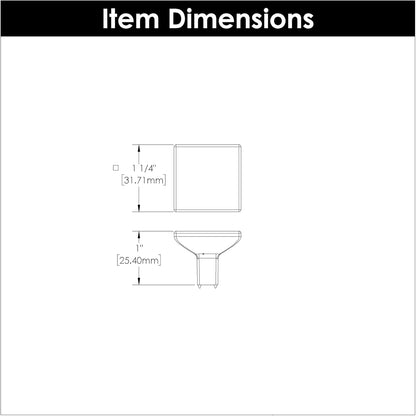 HH075341-EGN-10B Skylight Collection Pull, 1-1/4 Inch Square, Elusive Golden Nickel, 10 Count
