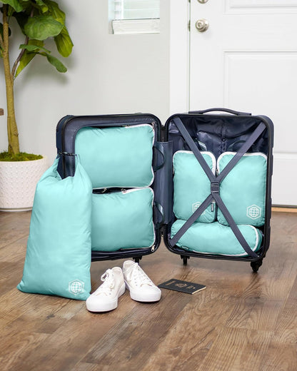 Compression Packing Cubes Set for Travel - Lightweight, Durable Clothes Organizer for Carry-On Luggage and Suitcases by