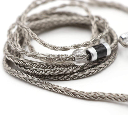 Tripowin Zonie 16 Core Silver Plated Cable SPC Earphone Cable for BL03 TRN V90 V80 AS10 ZS10 ZS6 ES4 ZST ZSR Iems (2Pin 0.78-3.5Mm, Grey)