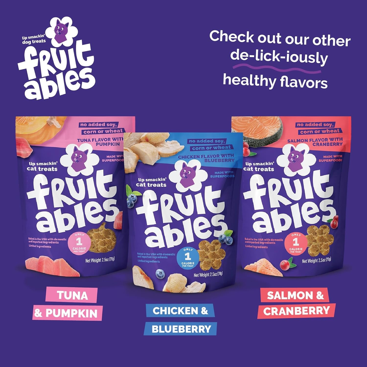 Crunchy Cat Treats | Healthy Cat Treats with Limited Ingredients | Low Calorie | 2.5 Ounces