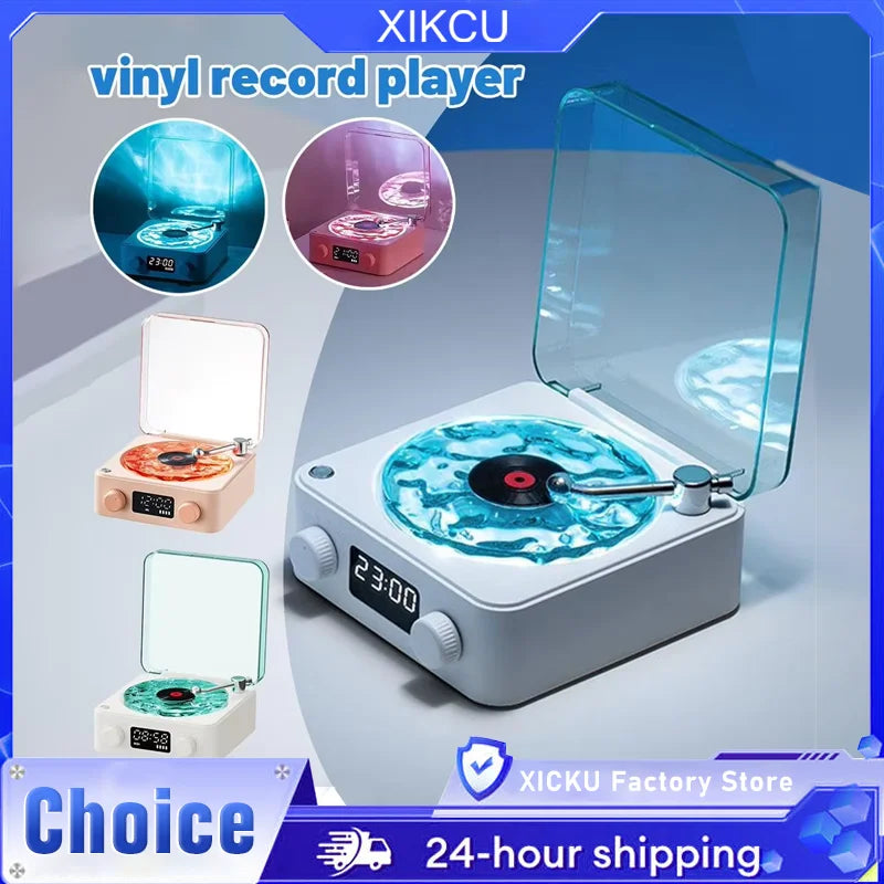 Mini Retro White Noise Bluetooth Speaker Portable Vintage Sleep Aid Bluetooth Speaker Subwoofer with RGB Light Support TF Card