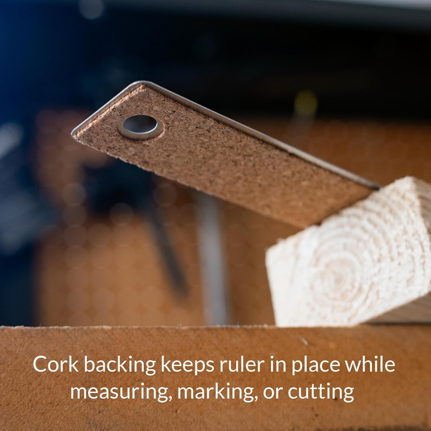 Metal Ruler 18 Inch - Stainless Steel Cork Back Metal Ruler - Premium Steel Straight Edge 18 Inch Metal Ruler - Flexible Stainless Steel Ruler - Imperial and Metric Ruler