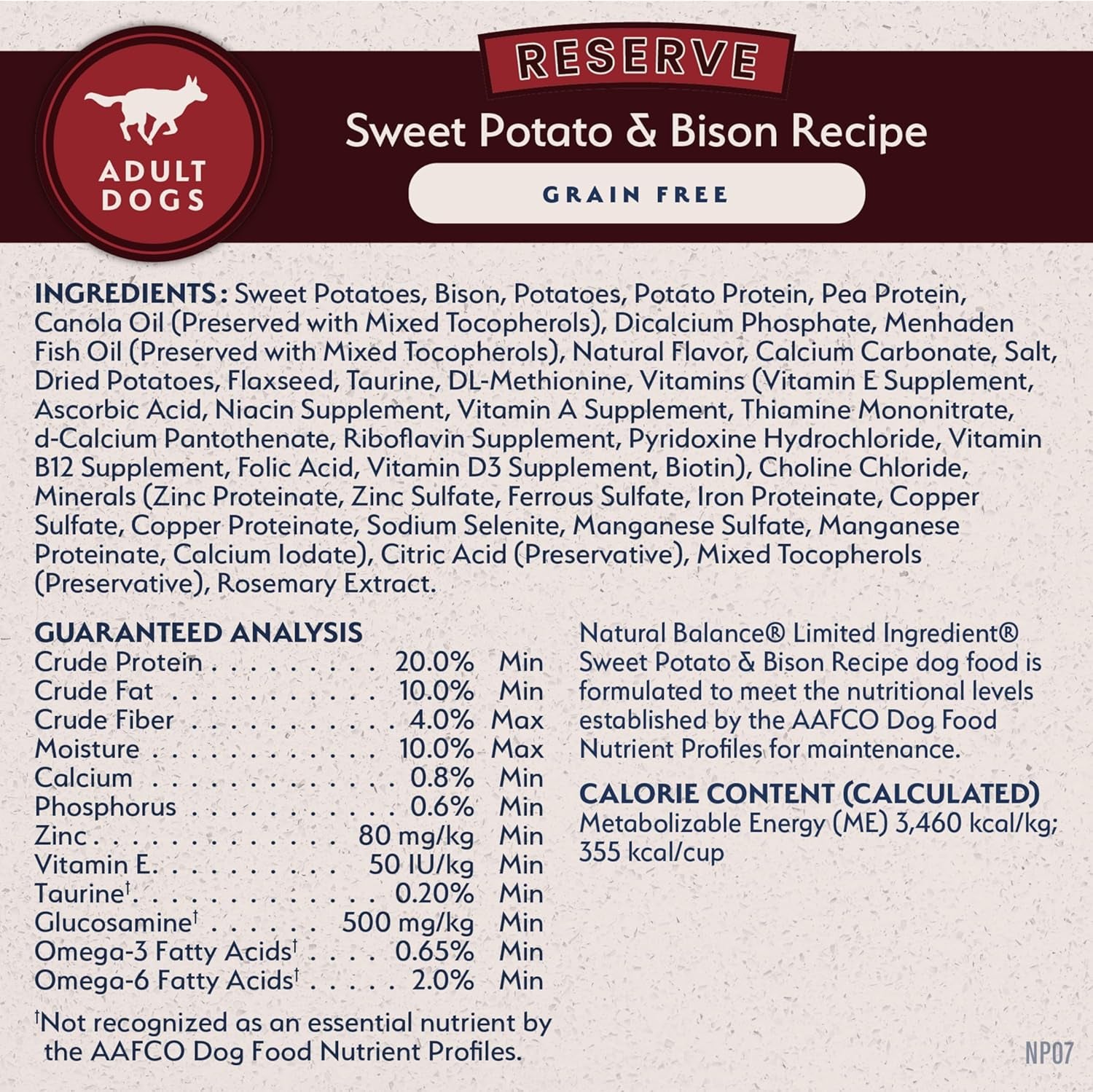 Limited Ingredient Diet Sweet Potato & Bison| Adult Grain-Free Dry Dog Food | 12-Lb. Bag